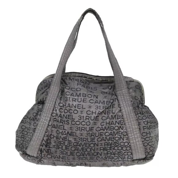 CHANEL Unlimited Shoulder Bag Nylon Silver CC Auth - Picture 1 of 16